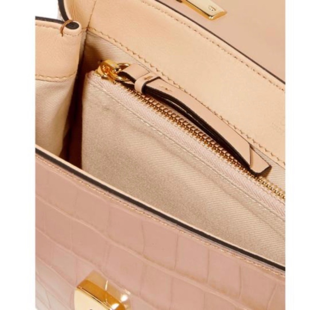 Sold Chloe C crocodile effect leather shoulder bag - Picture 6 of 7